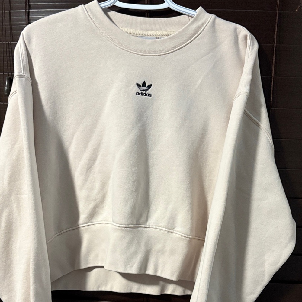 Adidas Women's cream Crew Neck Sweater